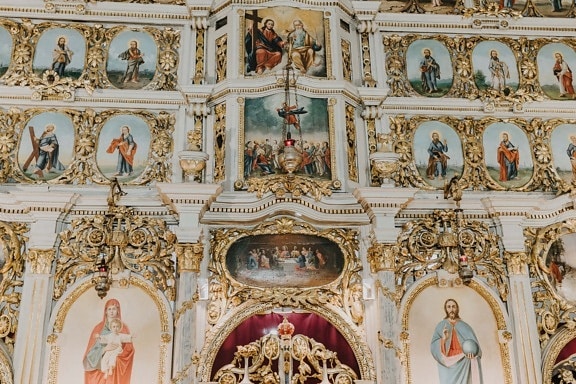 altar, ortodoxa, Bellas Artes, santo, iglesia, obra de arte, ornamento de, hecho a mano, Bizantino, arte