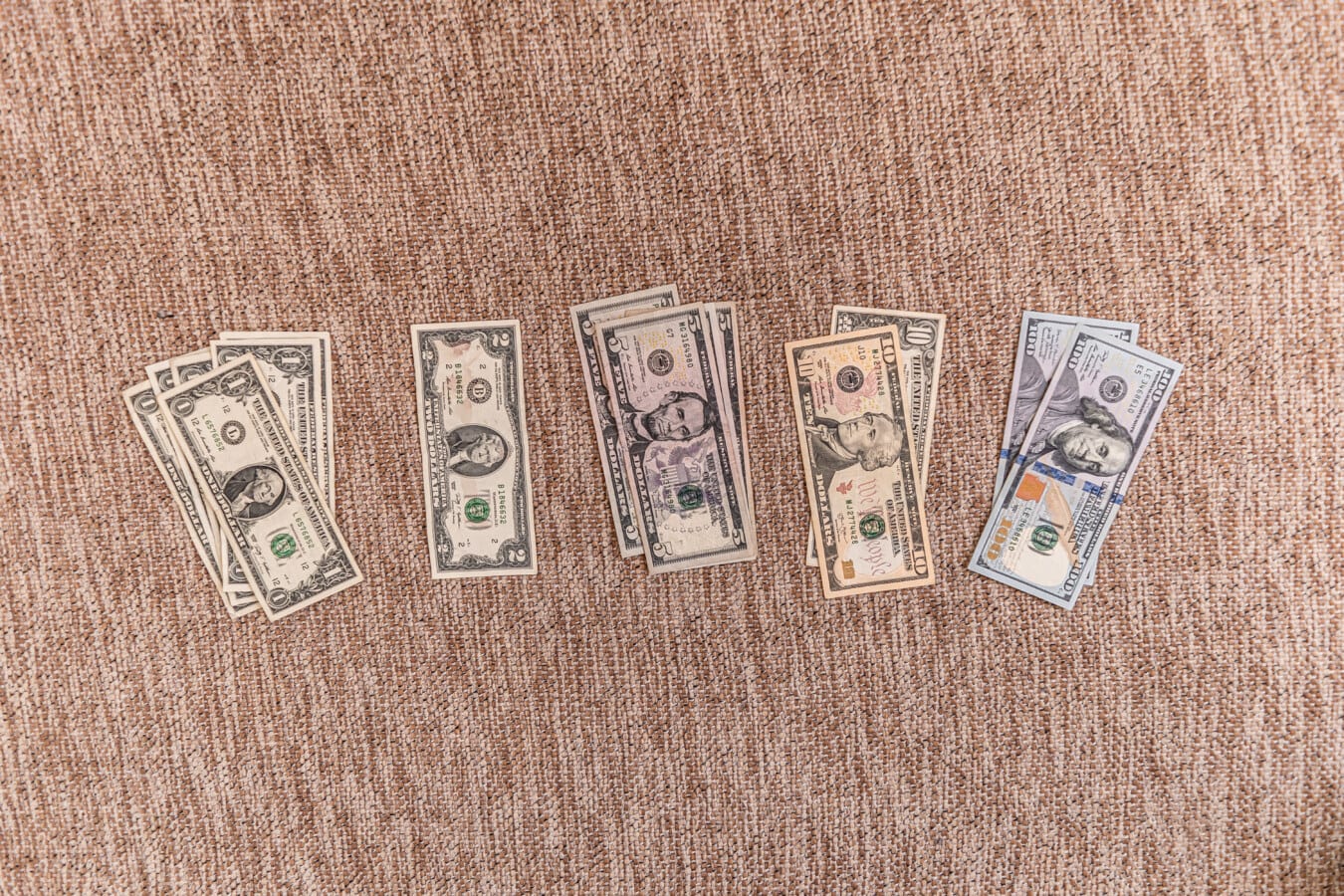 dolar, hotovost, papírové peníze, kolekce, Spojené státy americké, papír, měna, peníze, hnědá, detaily