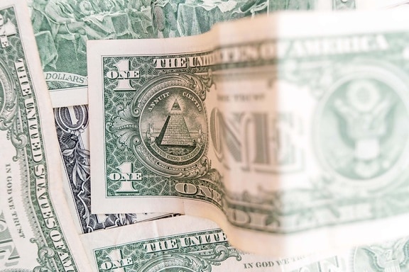 dollar, pyramide, nært hold, Amerika, kontanter, valuta, bank, penger, papir