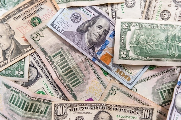 kontanter, högen, dollarn, Franklin, Pappers-pengar, besparingar, valuta, pengar, talet, papper