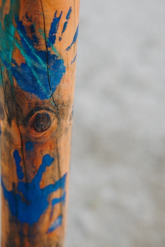 skriva ut, händerna, kreativitet, Pole, trä, färger, mörk blå, dekoration, design, konst