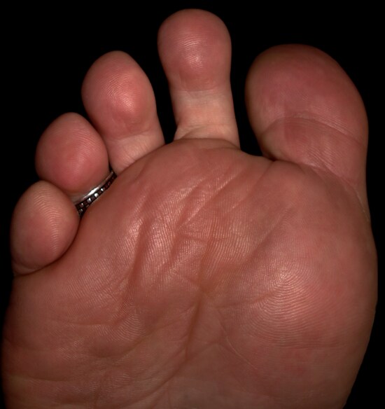barfodet, helt tæt, finger, fingeraftryk, Ben, makro, hud, smuk, rengas, fødder