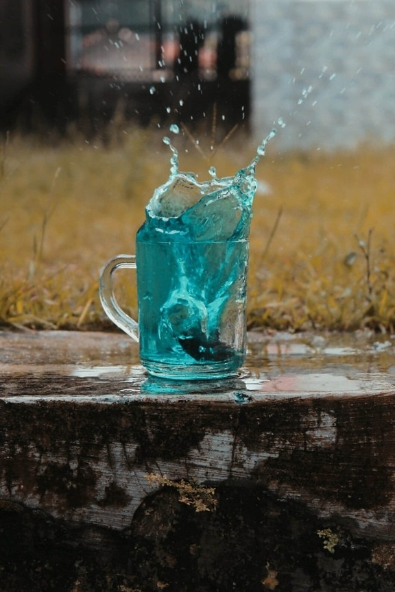 splash, water, motion, glass, wet, liquid, color, outdoors, transparent, pitcher