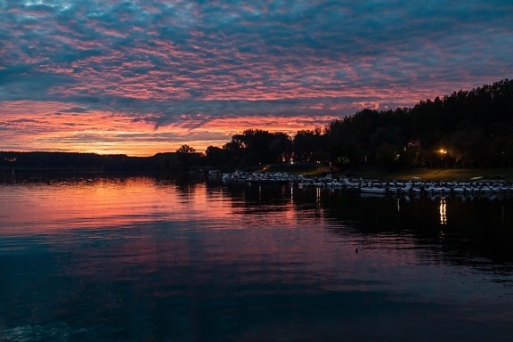 twilight, dawn, sunrise, lakeside, waterfront, water, shore, sunset, lake, reflection