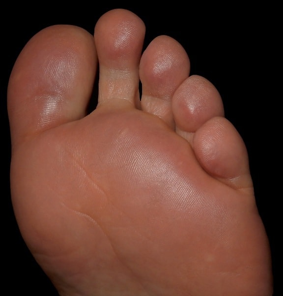 punta delle dita, a piedi nudi, impronte digitali, piedi, pelle, da vicino, cura della pelle, macro, dettagli, tep