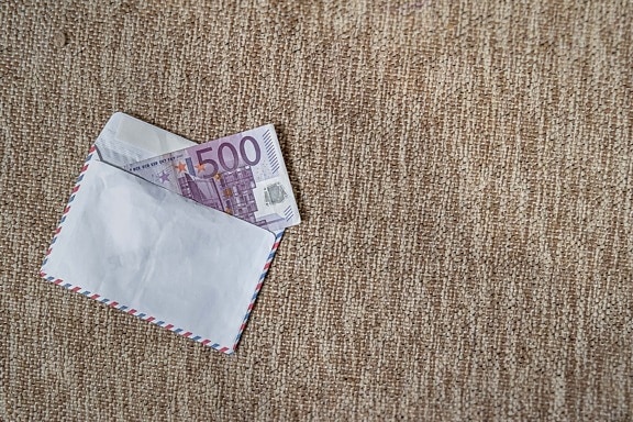 Papiergeld, Geschenk, Umschlag, 500 Euro, Banknote, Bargeld, Papier, Geld