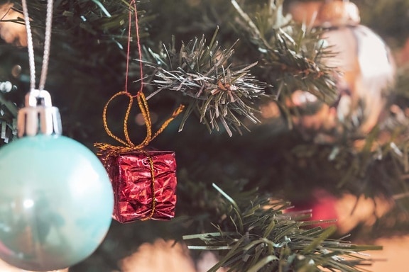 albero di natale, regalo, in miniatura, Natale, appeso, nuovo anno, ornamento, decorazione