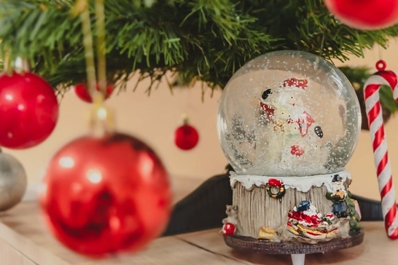Noël, Ball, verre, Sapin de Noël, décoration, Santa, période de vacances, ornement