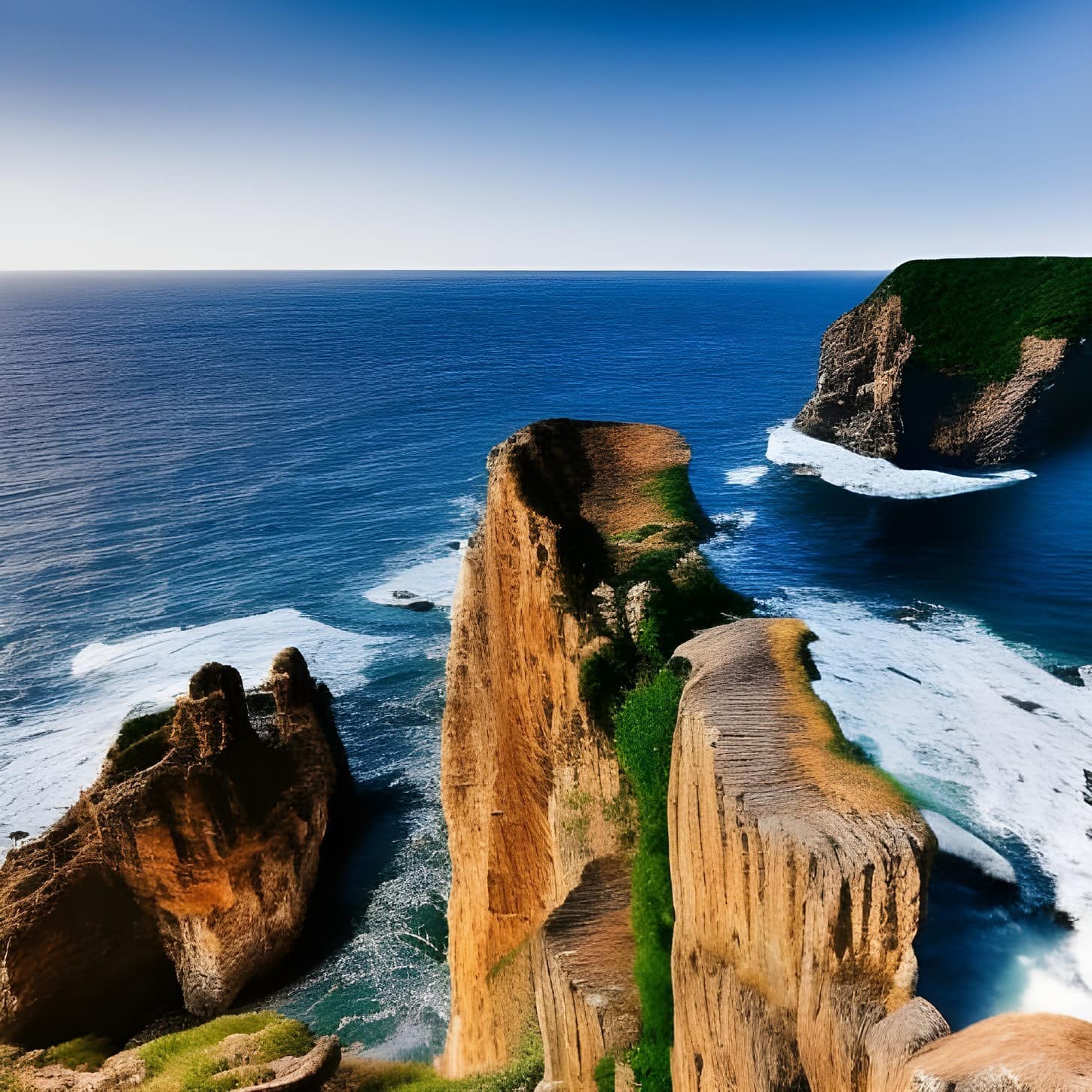 Cliffs by the ocean – AI art