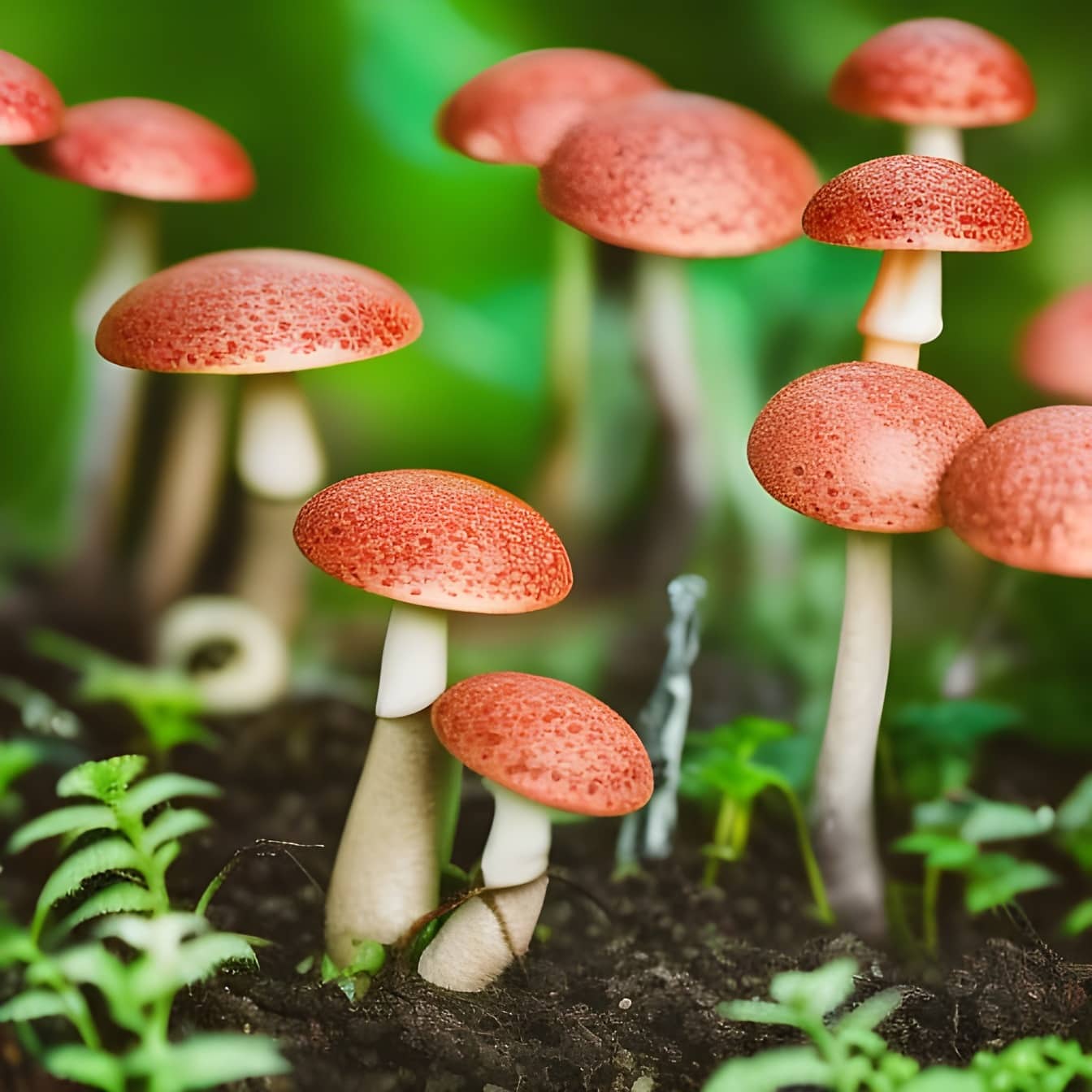 花园里的红色毒菌——人工智能艺术品