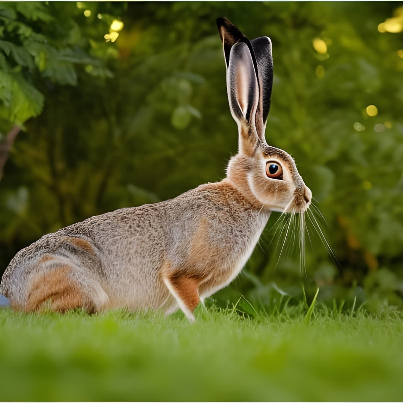 Hare in the garden – AI Art
