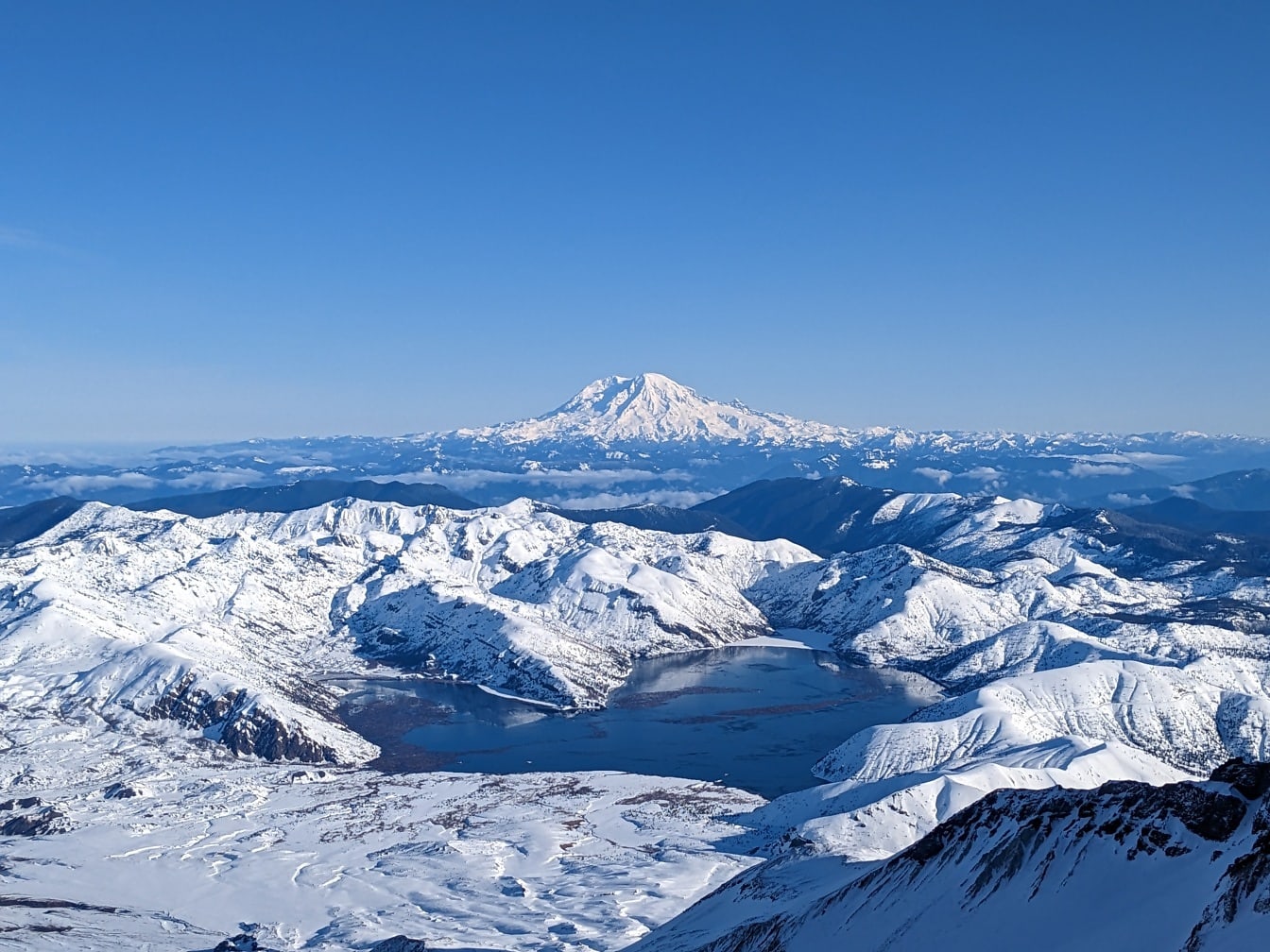 panorama, congelado, pico de montanha, Parque Nacional, nevado, montanhas, paisagem, gama