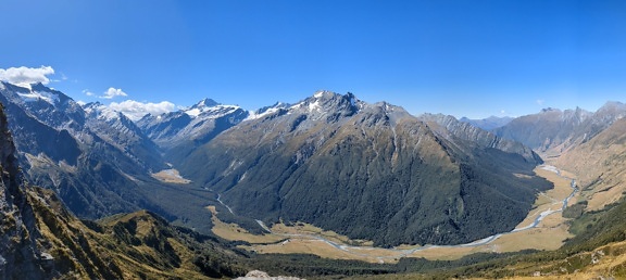 Panorama, montagne, Valle, Parco nazionale, orizzontale, gamma, montagna, picco