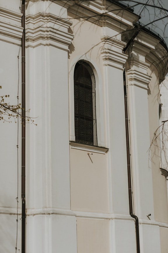 antigua, ventana, cerca de, protección, iglesia, arquitectura, antiguo, arco