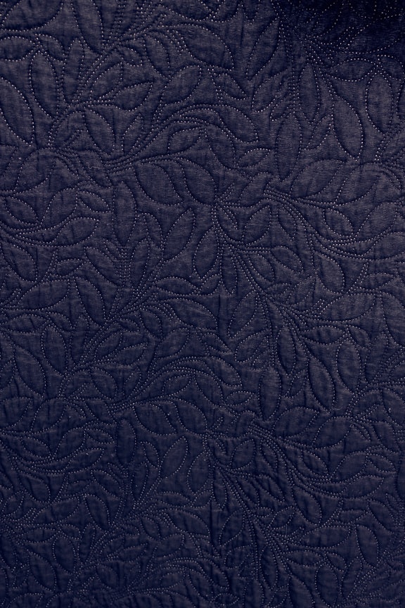 Dark blue cotton fabric with ornament