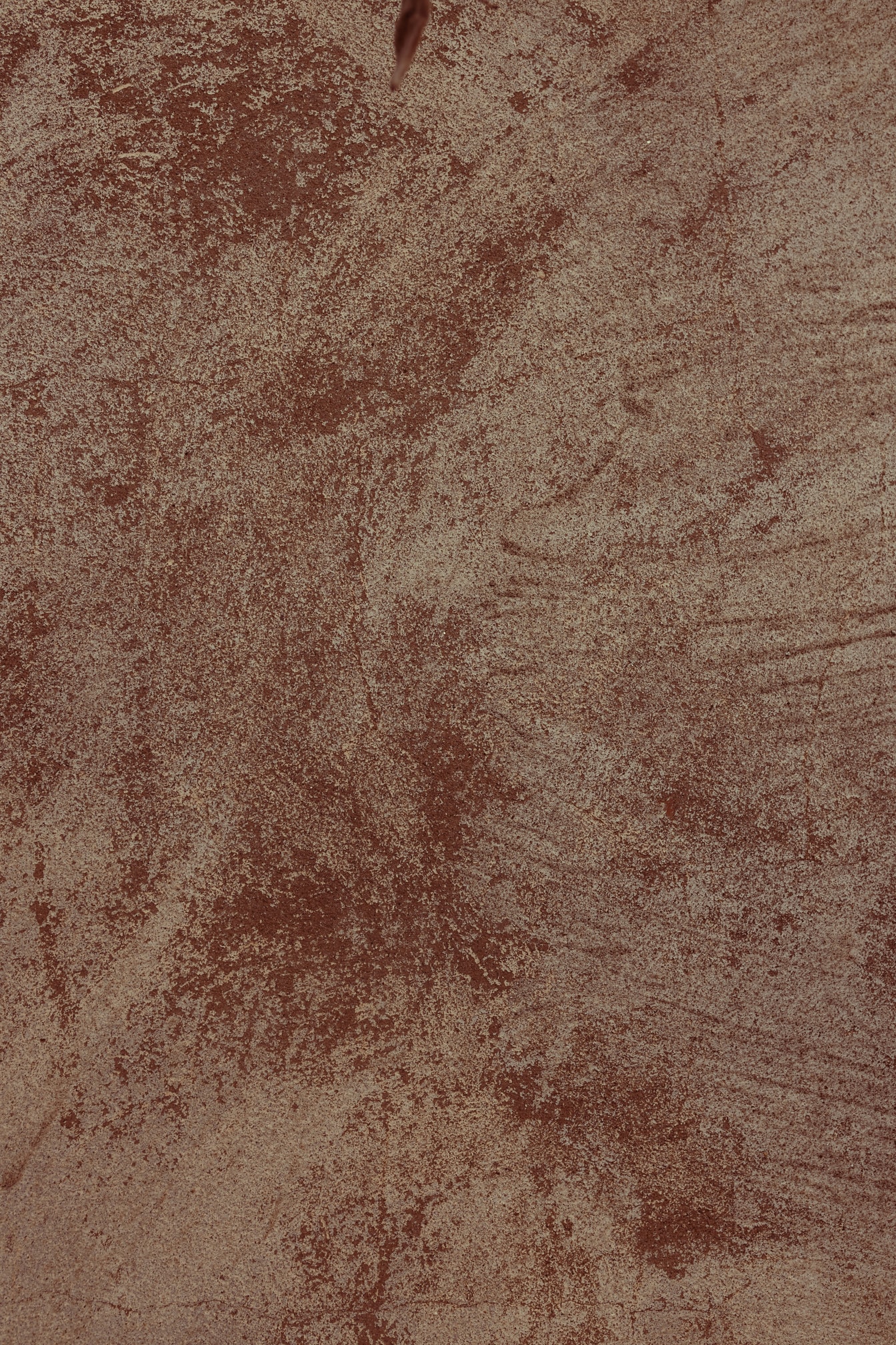 붉은 베이지색 더러운 시멘트 표면 질감 클로즈업