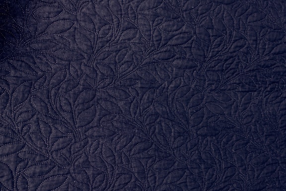 Dark blue cotton textile with sewing pattern