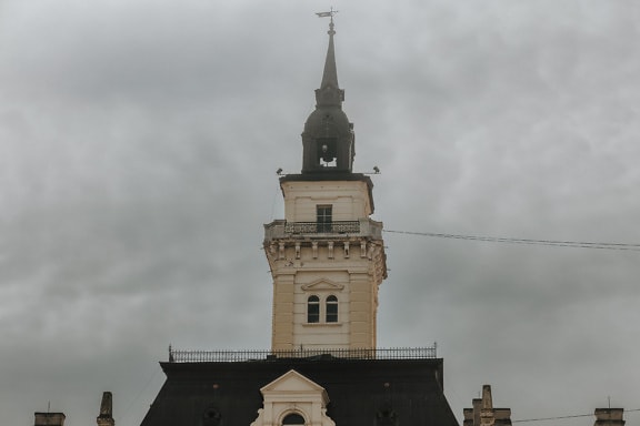 baroque, style architectural, toit, tour, architecture, point de repère, architectural, Hôtel de ville