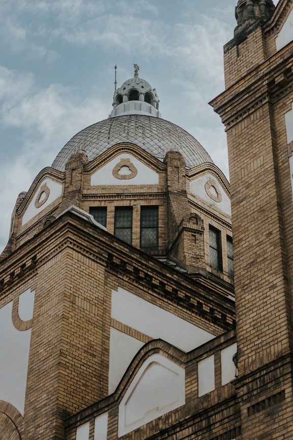 Beautiful dome of synagogue in Novi Sad city
