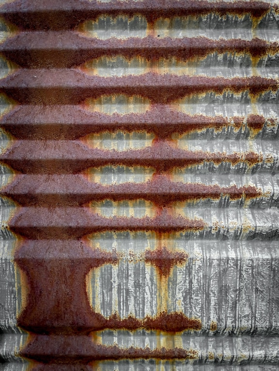 Rusty metal texture with horizontal lines