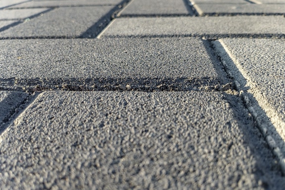 Concrete pavement surface texture close-up