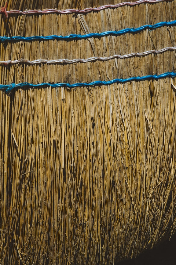 Old fashioned broom close-up texture