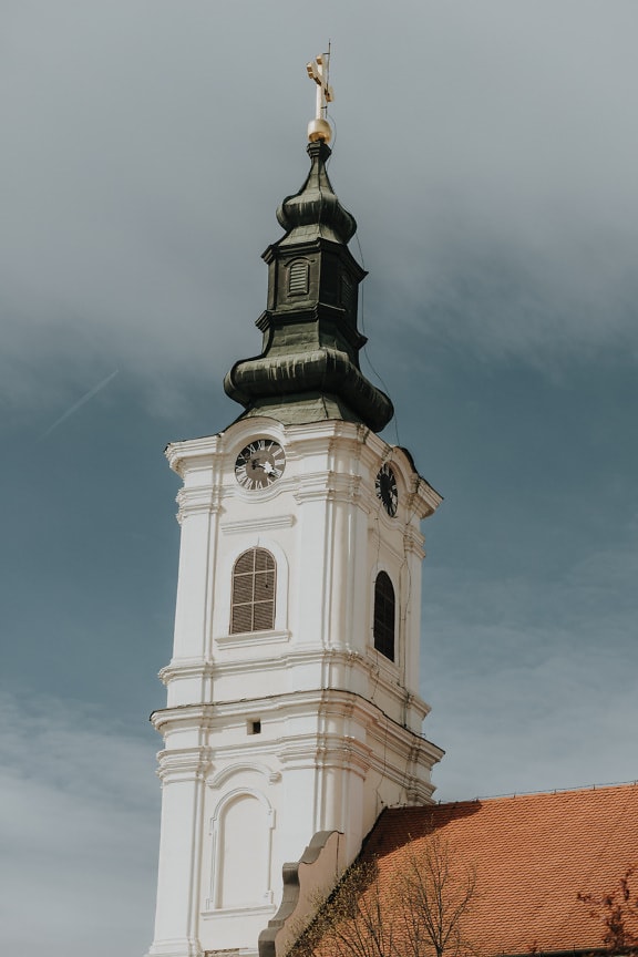 Church tower of orthodox church of the Assumption in Novi Sad Serbia