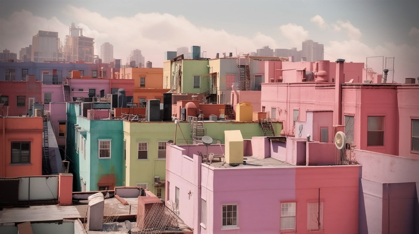 La ville aux toits aux mille couleurs