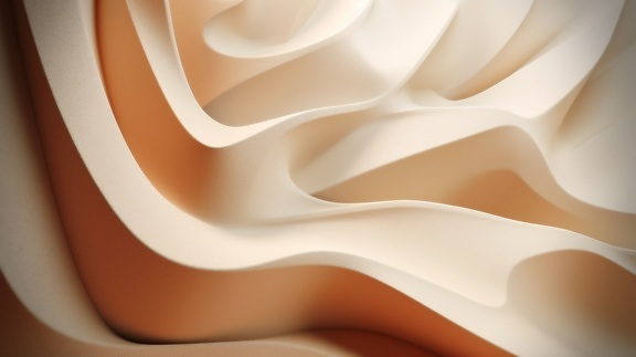 Soft beige smooth coloration of digital abstract waves