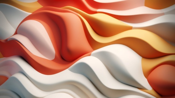 Oranje gele wazige abstracte kleurrijke krommen futuristische textuur