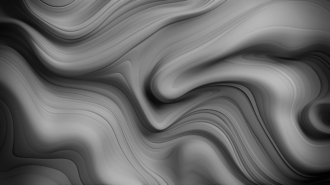 Textura abstracta monocromática de curva gris suave