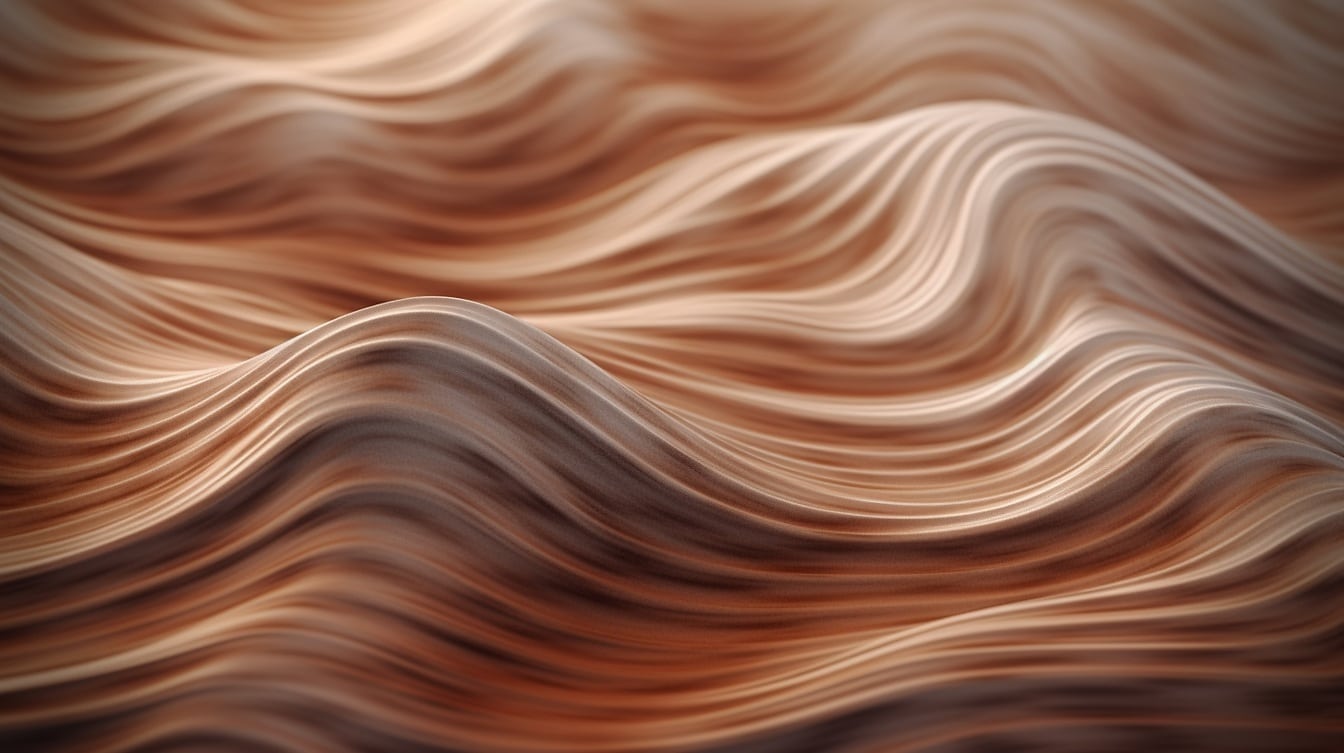 Абстрактный динамический флюидный футуристический светло-коричневый фон