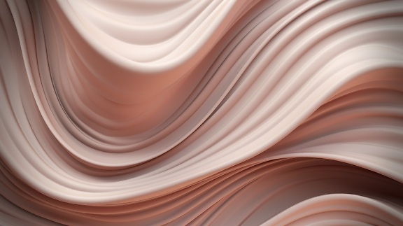 柔らかなピンクがかった滑らかな曲線、抽象的でダイナミックな質感