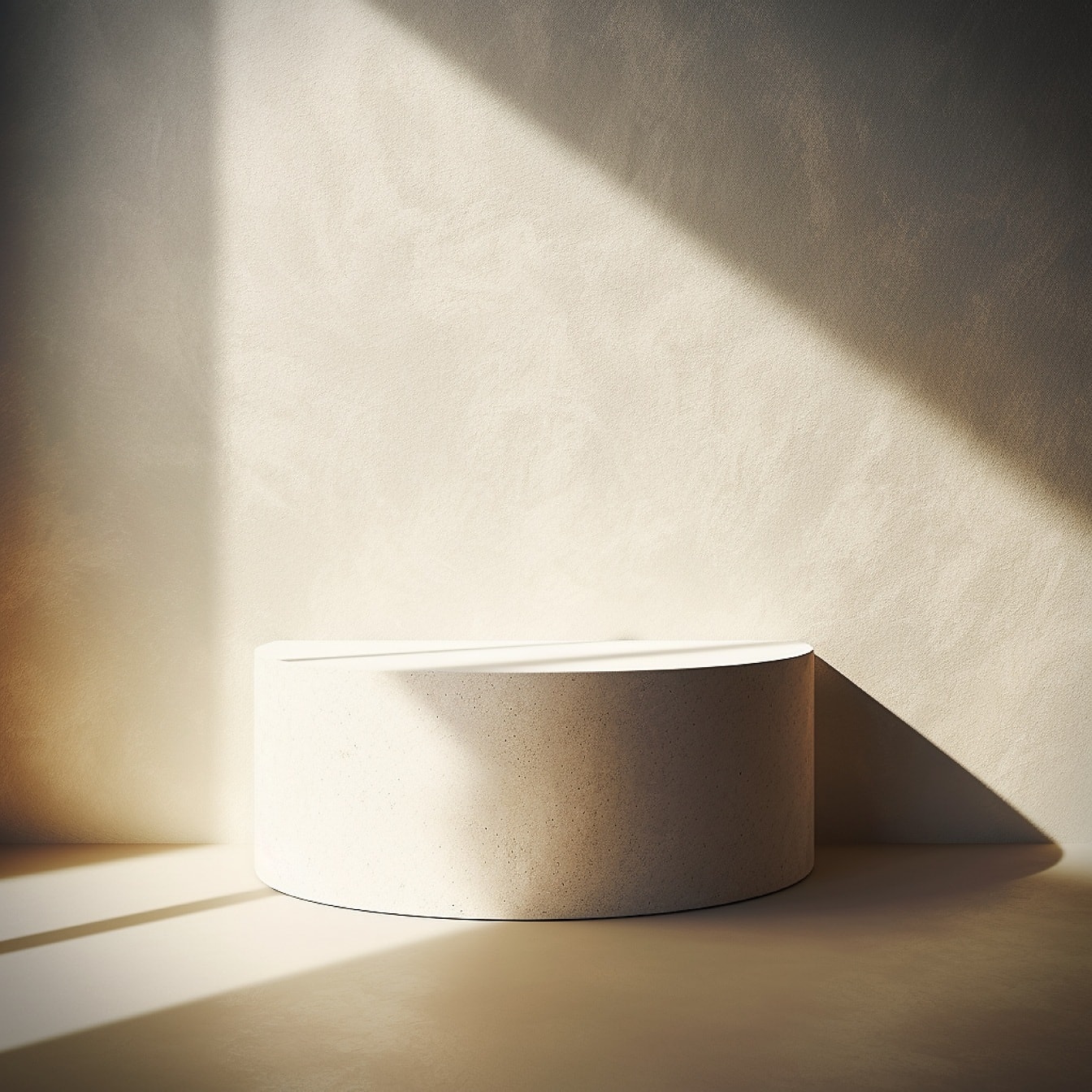 Contemporary minimalism beige interior illustration