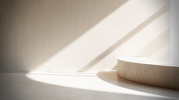 Design d’intérieur minimaliste, ombre et lumières