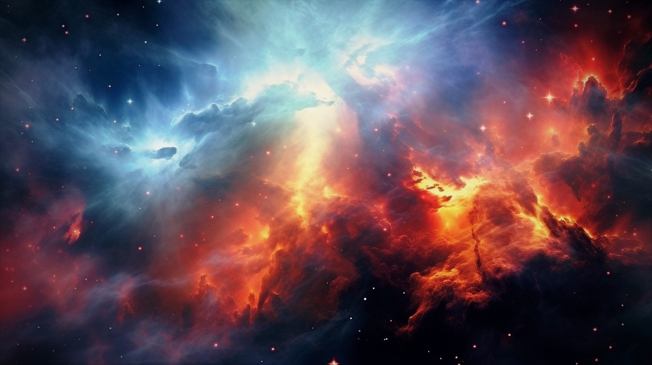 Astrologiillustration av himlen efter big bang