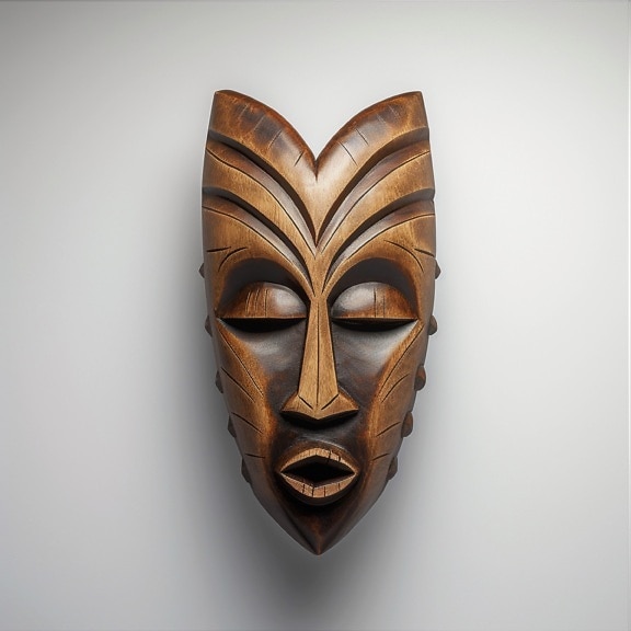 Handmade carving wooden face mask artwork