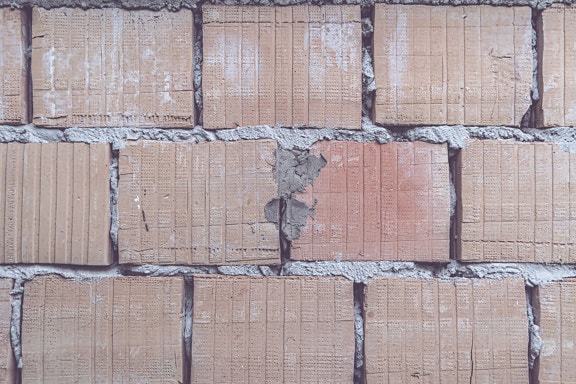 Light brown terracotta blocks horizontal masonry