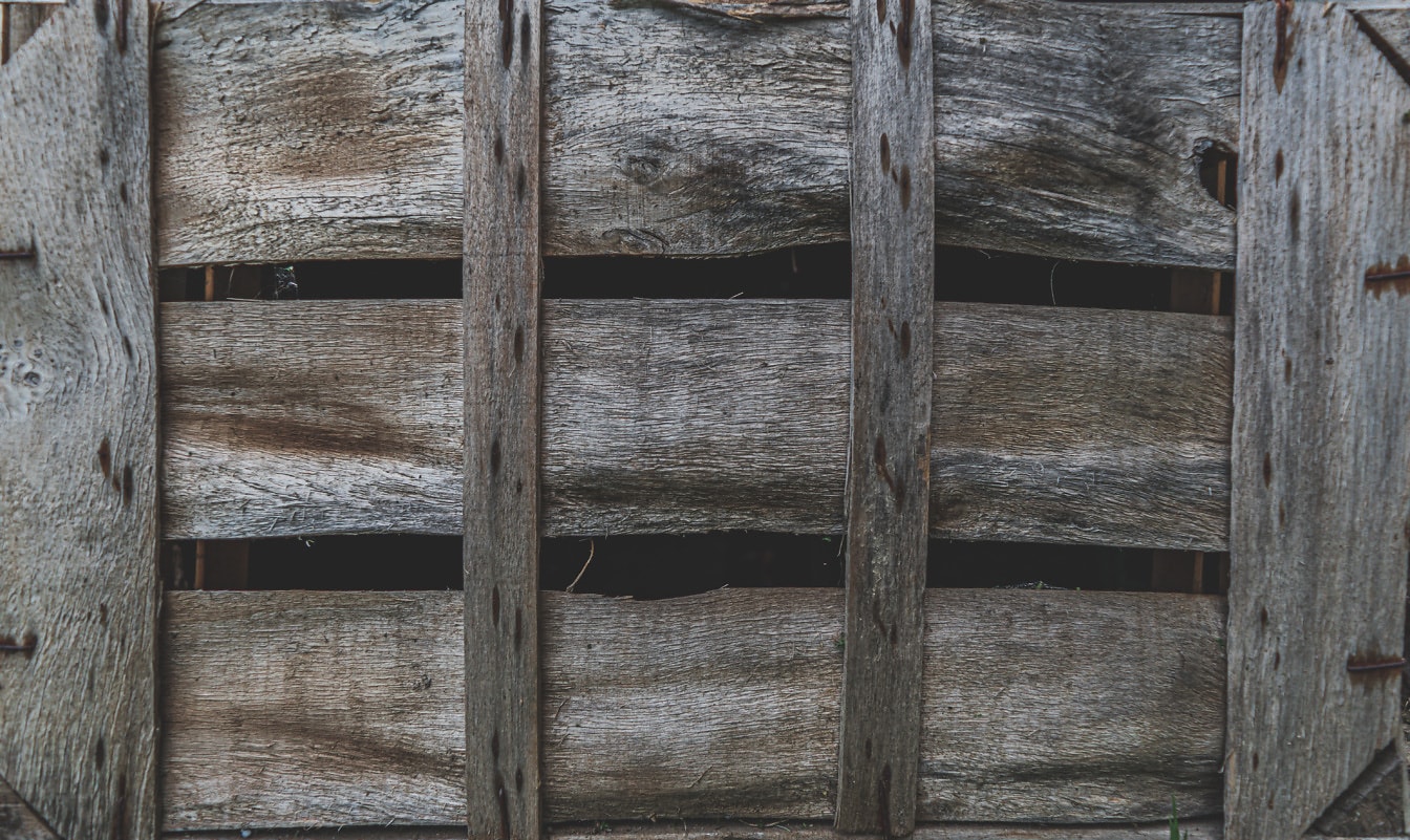 Rustic vintage wooden box close-up texture