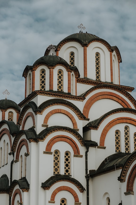 fenséges, orosz, templom, ortodox, építészeti stílus, középkori, Bizánci