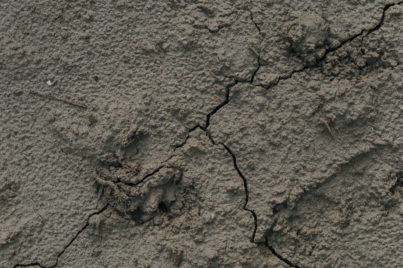 Suché bahno v období sucha detailná textúra