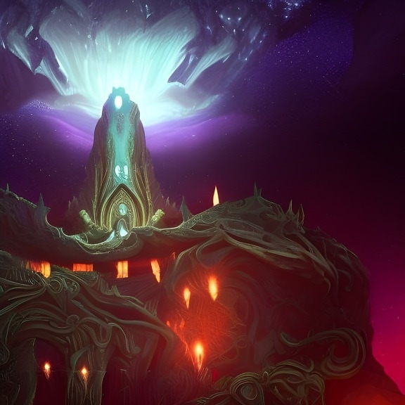 Abstract fantasy graphic magic fairytale portal