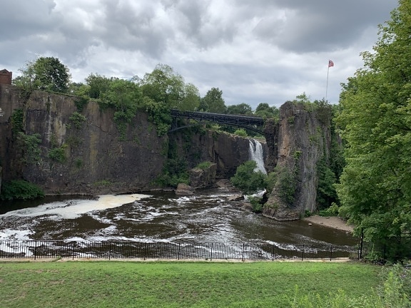 Wasserfall, Amerika, Nationalpark, touristische Attraktion, Landschaft, im freien