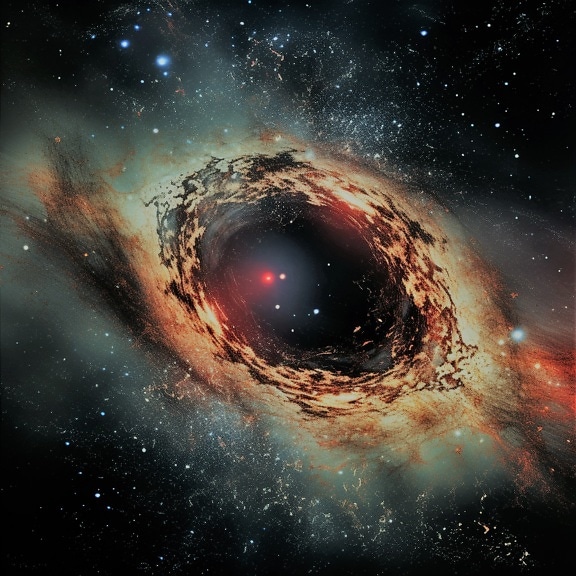 Stort sort hul i kosmos dybt inde i univese