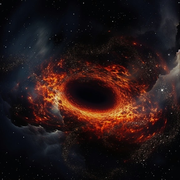 Dark red big bang explosion in deep universe