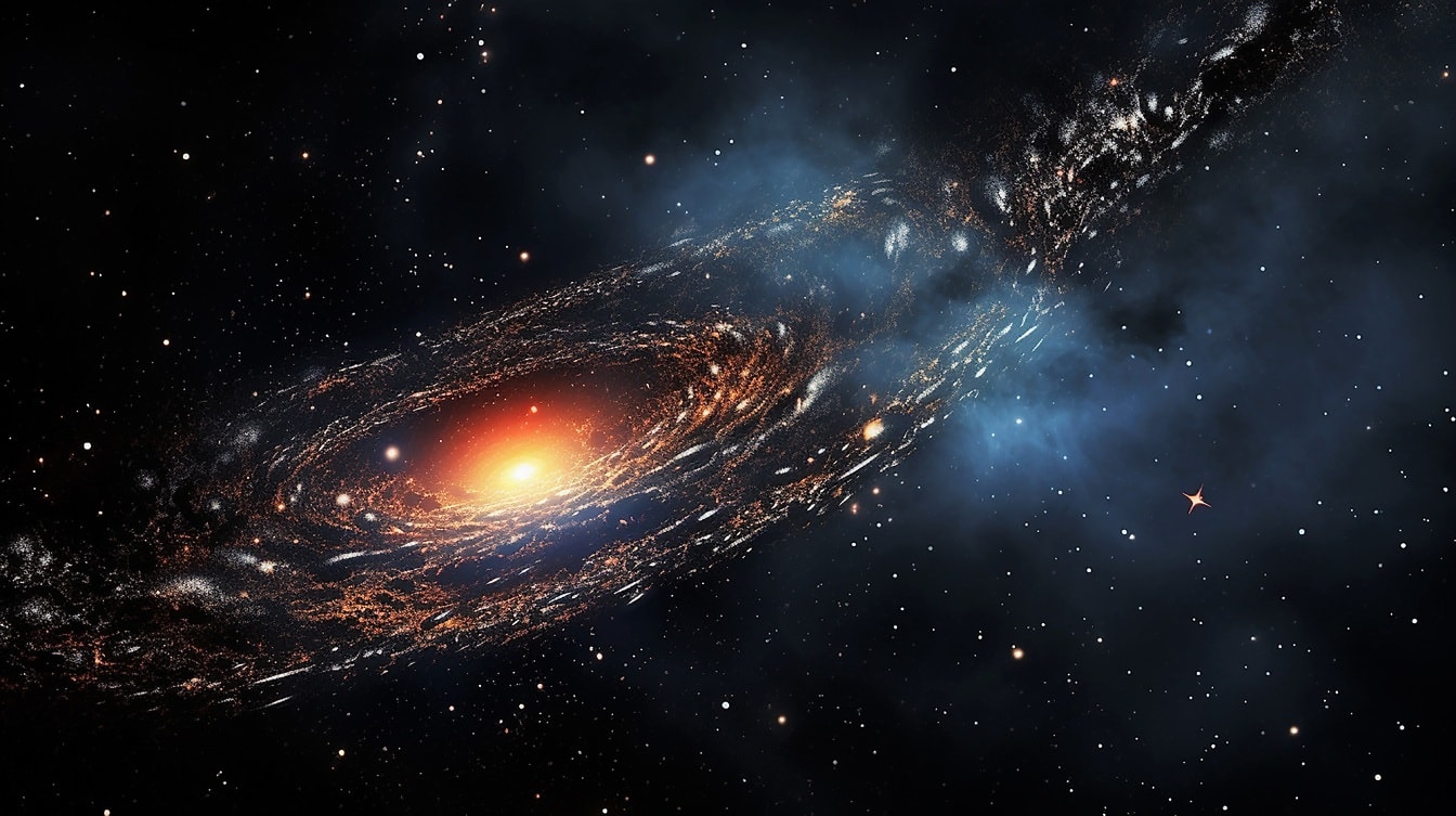 Astronomía futurista universo digital gráfico