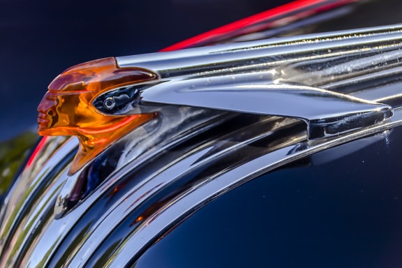 Pontiac κουκούλα στολίδι κοντινό πλάνο του ινδικού κεφαλιού