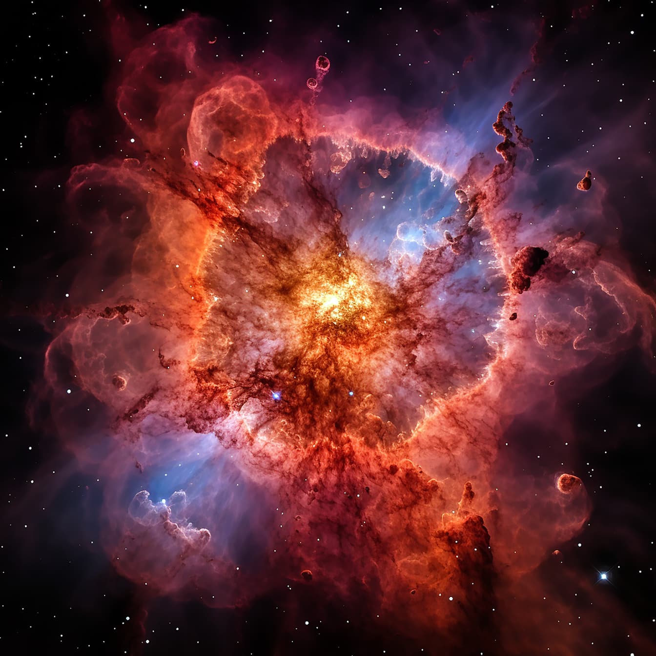 Mörkrött ljus big bang pulsar stjärna explosion astronomi