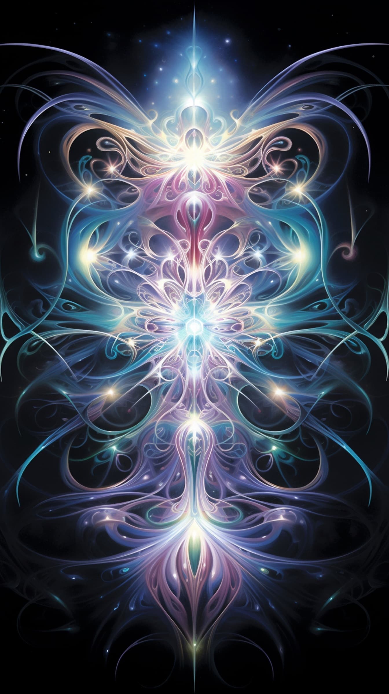 Fargerik majestetisk plasma energi symmetri grafikk