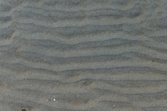 Close-up of dry grey sand surface texture